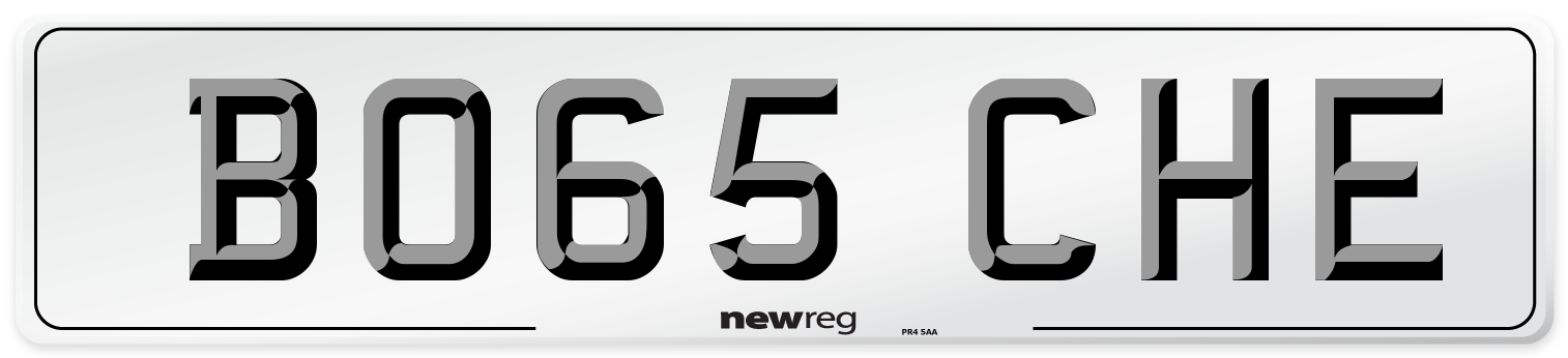 BO65 CHE Number Plate from New Reg